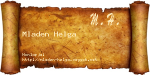 Mladen Helga névjegykártya